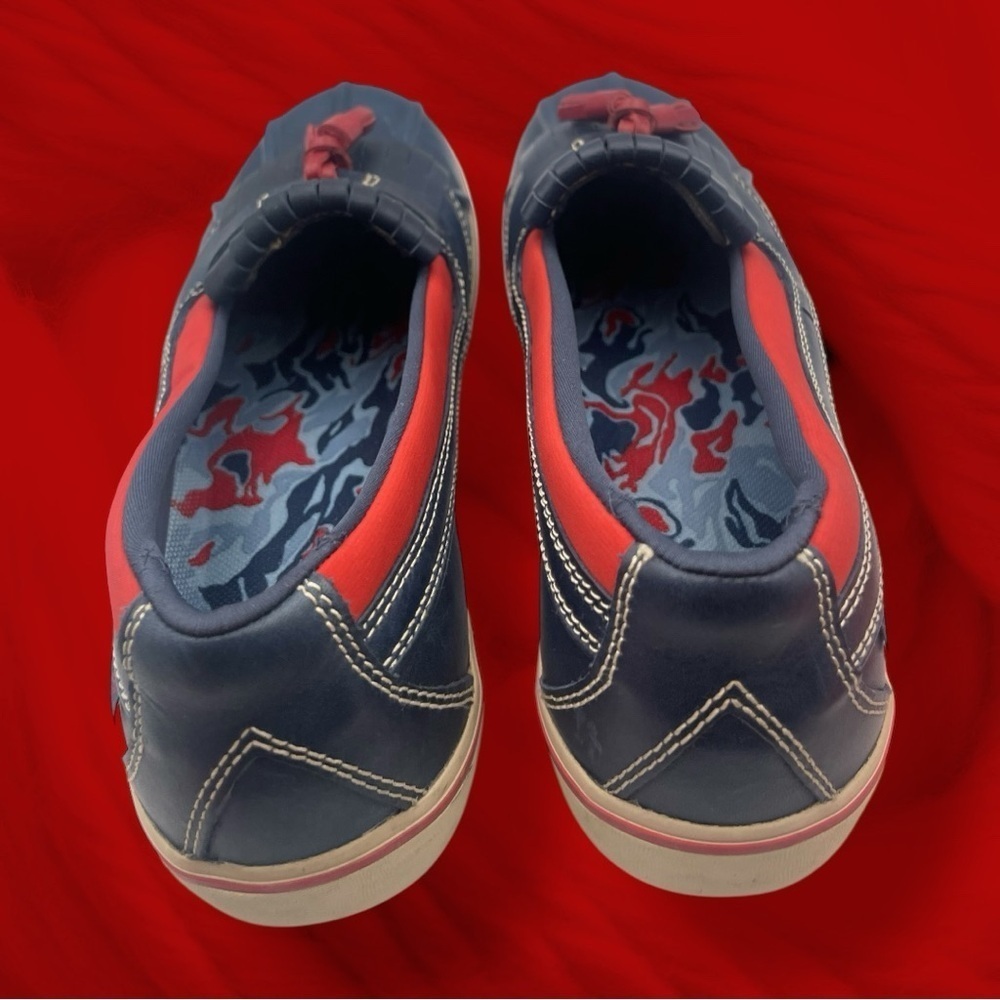 L.L Bean Bar Harbor Slip On Moccasins Blue Red 290695 Size 11 Casual - Picture 5 of 15